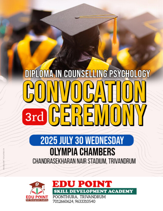 White Professional Convocation Cermony Flyer (us Letter) Template ...