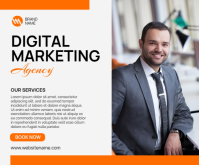 White Professional Corporate Business Medium Rectangle template