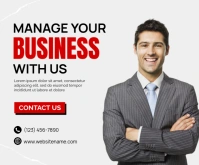 White Professional Corporate Business Medium Rectangle template