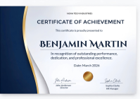 Weiß Certificate of Achievement A4 Template