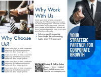 Hvid Corporate Growth Strategy Løbeseddel Template - Page 1
