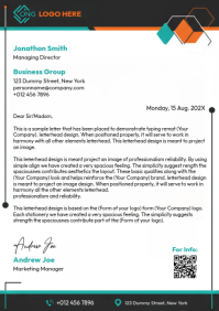 White Corporate Letterhead A4 Template