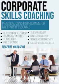 สีขาว Corporate Skills Coaching A3 Template