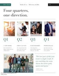 White Corporate Year in Review Newsletter 传单(美国信函) Template - Page 3