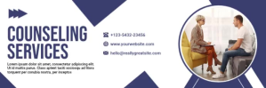 White Professional Counseling Services Twitter Banner Twitter-Kopfzeile template
