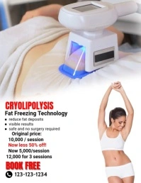 White Professional Cryolipolysis Fat Freezing Technology Flyer (us Letter) template