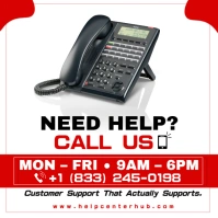 White Professional Customer Care Support Square (1:1) template