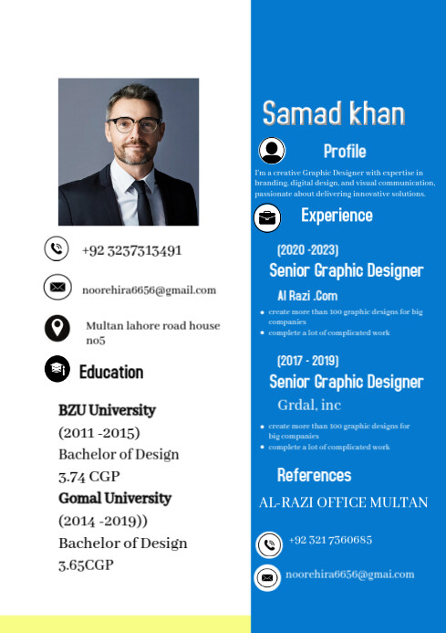 White Professional Cv Background  A4 template