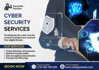 White Professional Cyber Security Services A2 template