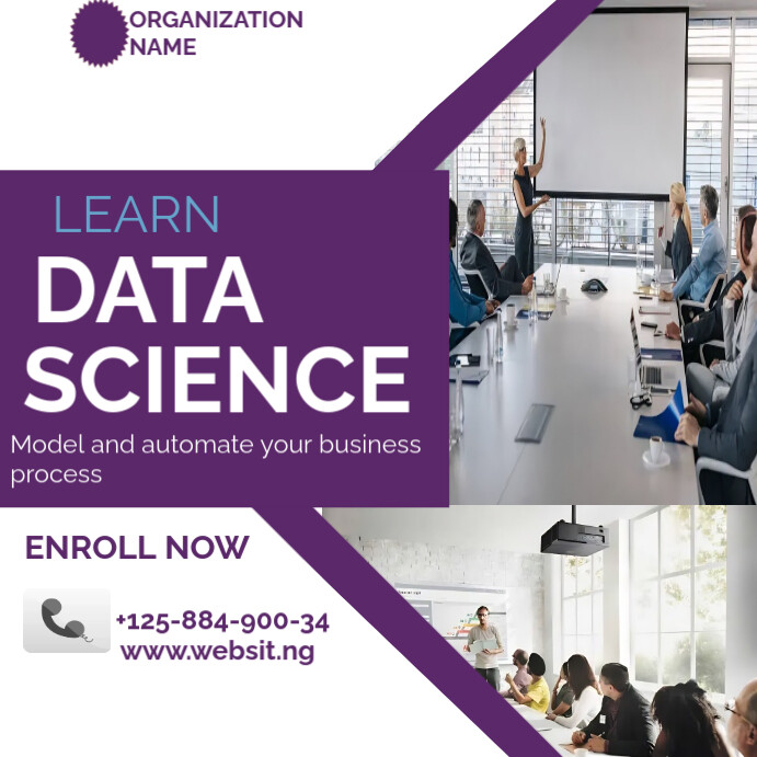 White Professional Data Science Advert Template  Instagram Post