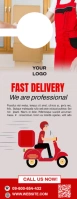 White Professional Delivery Service  Door Han template