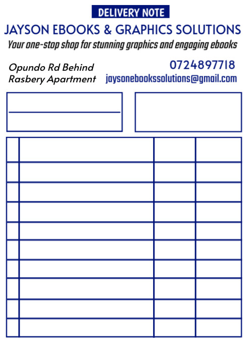 Copy of White Professional Delivey Note A3 | PosterMyWall