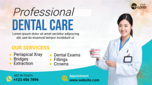 Wit White Professional Dental Care Clinic Twitter Post Twitter Post Template