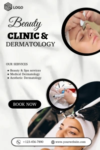 White Professional Dermatology Banner 4' × 6' template