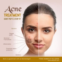 White Professional Dermatology Instagram Post template