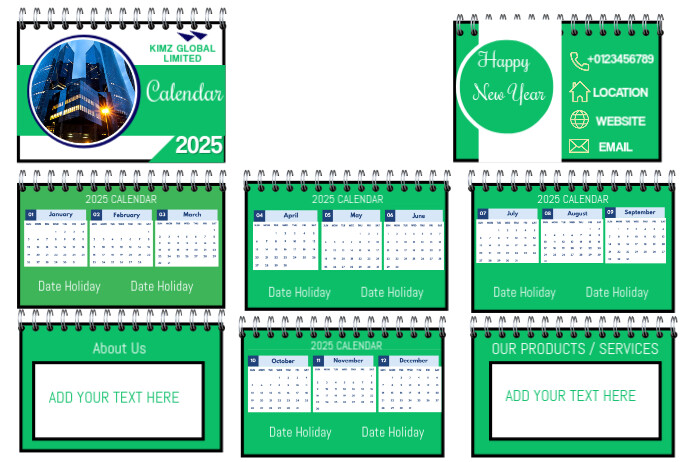 White Professional Desk Calendar Poster Template | PosterMyWall