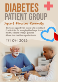 White Professional Diabetes Support Group A3 template