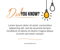 White Professional Did You Know Thinking Idea Duży prostokąt template