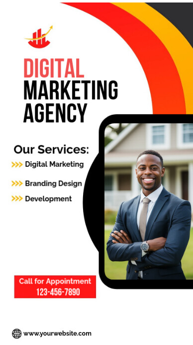 White Professional Digital Marketing Agency Instagram Story Instagram-verhaal template
