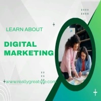White Professional Digital Marketing  Logo โลโก้ template