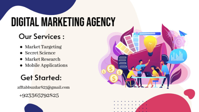 White Professional Digital Marketing Manager Digital Display (16:9) template