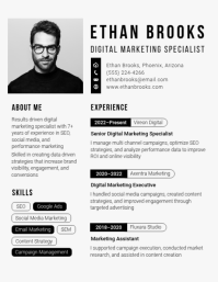 White Digital Marketing Resume Folder Template - Page 1