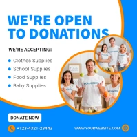 White Professional Donation Instagram Post template