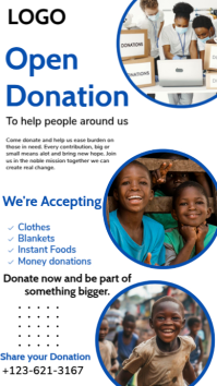 White Professional Donation Instagram Story template