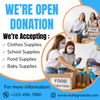 White Professional Donation Logo template