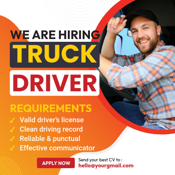 White Professional Drivers Wanted Now Instagram Post template