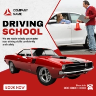 White Professional Driving School Instagram P template