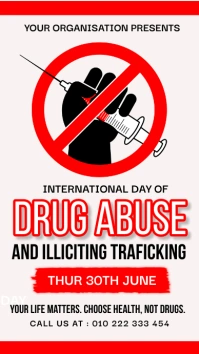 White Professional Drug Abuse Instagram Story template