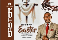 White Professional Easter  A4 template
