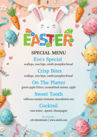 Easter Food Menu Template | PosterMyWall