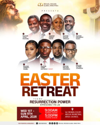 White Easter Retreat Instagram Portrait Template