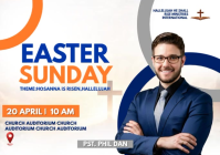 White Professional Easter Sunday Church Service Postcard Video template