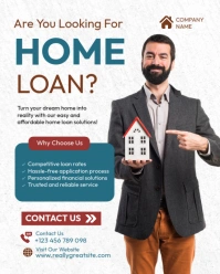 White Professional Easy Home Loan Financing Advertisement Template Instagram Portrait