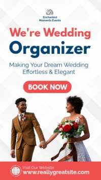 White Professional Edding Organizer Services Promotion Template Instagram Story