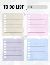 White Professional Editable Printable To-do List Action Task Planner Checklist Customizable Template Pamflet (VSA Brief)