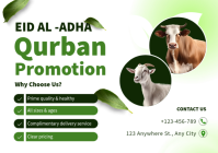 White Professional Eid al-Adha Qurban Promotion A4 template