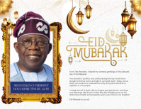 Bianco Eid Mubarak Celebration Pamflet Template