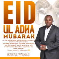 白色 Eid ul-Adha Celebration Instagram-bericht Template