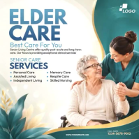 Blanco Elder Care Services Publicación de Instagram Template