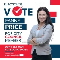 White Professional Election Candidate Ad Template Instagram Post