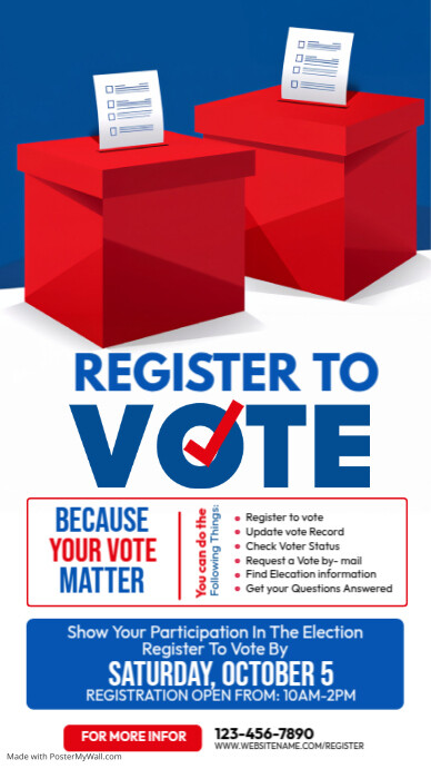 White Professional Election Poster Template Instagram Story | PosterMyWall