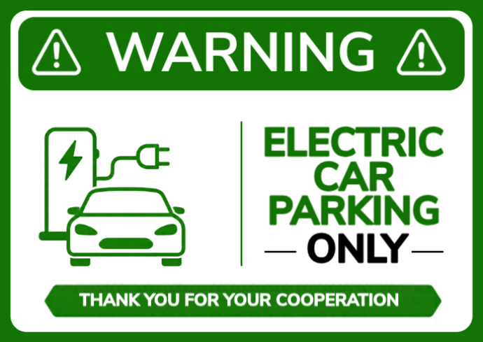 Electric Car Parking Post Cards Template | PosterMyWall