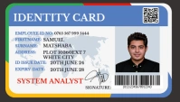 White Professional Employee Id Business Card template