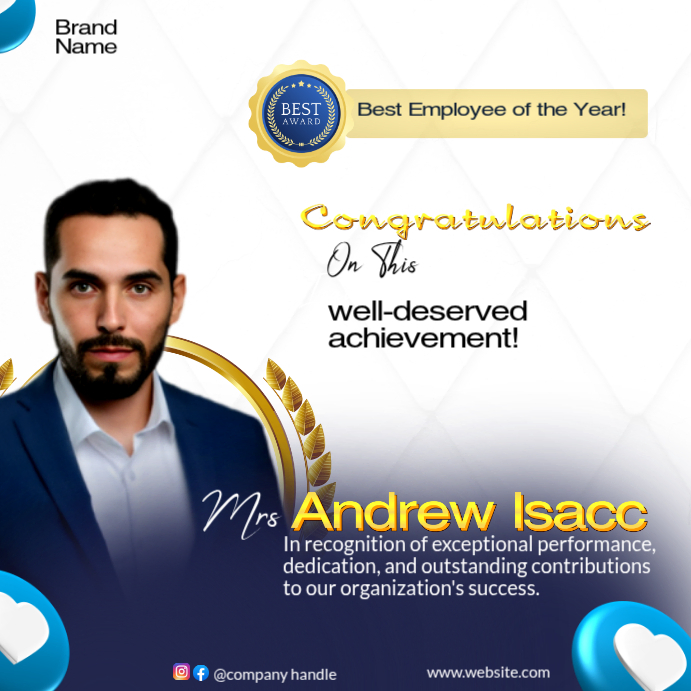 Employee Recognition Template | PosterMyWall
