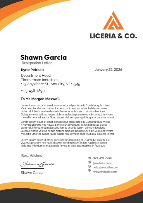 Copy of White Professional Employee Resignation A4 | PosterMyWall
