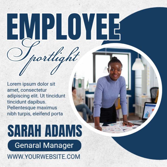 Vip Spotlight Posts Plantilla de White Professional Employee Spotlight Instagram Post ...